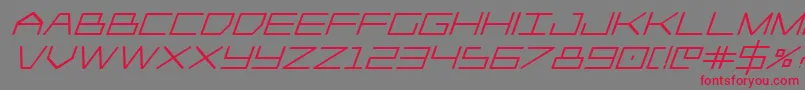 Player1upheavyital Font – Red Fonts on Gray Background