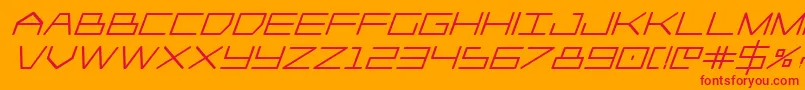 Player1upheavyital Font – Red Fonts on Orange Background