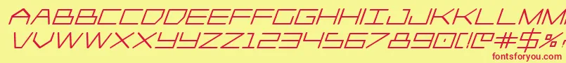 Player1upheavyital Font – Red Fonts on Yellow Background