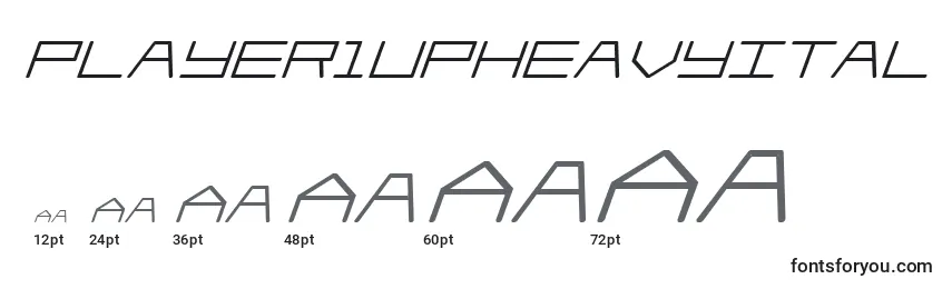 Player1upheavyital Font Sizes