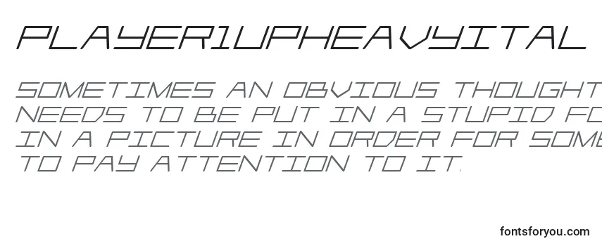 Player1upheavyital Font
