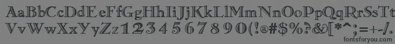 RamonaRegular Font – Black Fonts on Gray Background