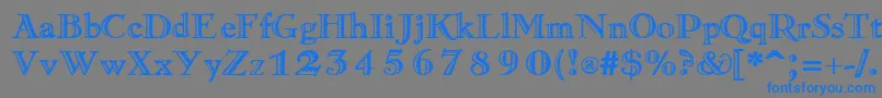 RamonaRegular Font – Blue Fonts on Gray Background