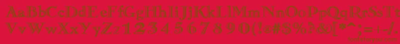 RamonaRegular Font – Brown Fonts on Red Background