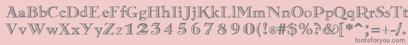 RamonaRegular Font – Gray Fonts on Pink Background