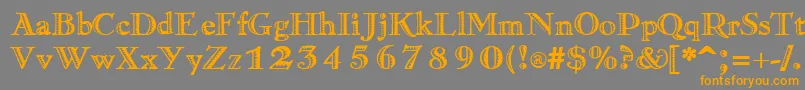 RamonaRegular Font – Orange Fonts on Gray Background