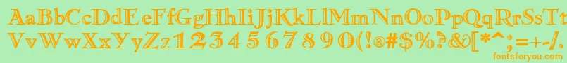 RamonaRegular Font – Orange Fonts on Green Background