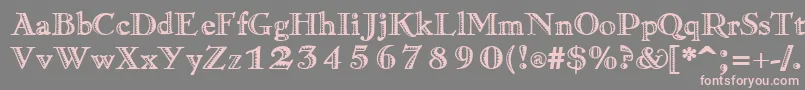 RamonaRegular Font – Pink Fonts on Gray Background