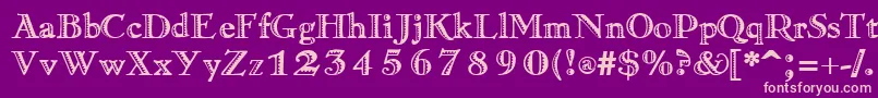 RamonaRegular Font – Pink Fonts on Purple Background