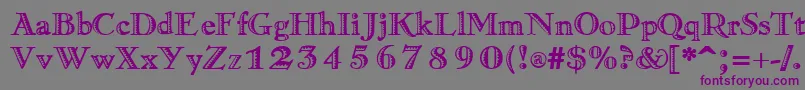 RamonaRegular Font – Purple Fonts on Gray Background