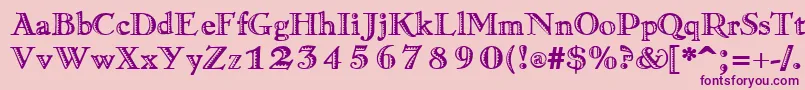 RamonaRegular Font – Purple Fonts on Pink Background