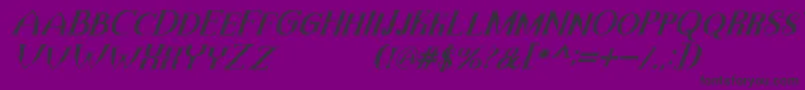 TheDarkTitanVintageItalic-Schriftart – Schwarze Schriften auf violettem Hintergrund