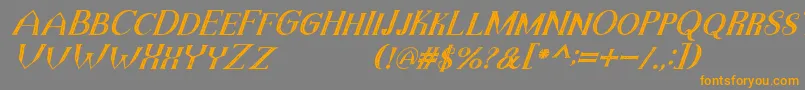 TheDarkTitanVintageItalic Font – Orange Fonts on Gray Background