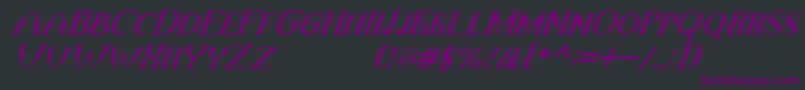 TheDarkTitanVintageItalic Font – Purple Fonts on Black Background