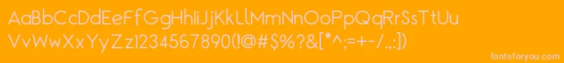 Czcionka TgAlcefun – różowe czcionki na pomarańczowym tle