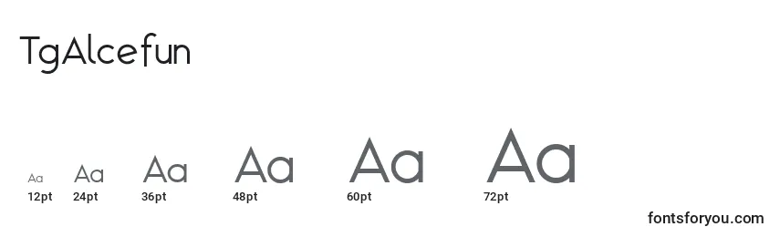 TgAlcefun Font Sizes