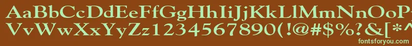 GildebroadBold Font – Green Fonts on Brown Background