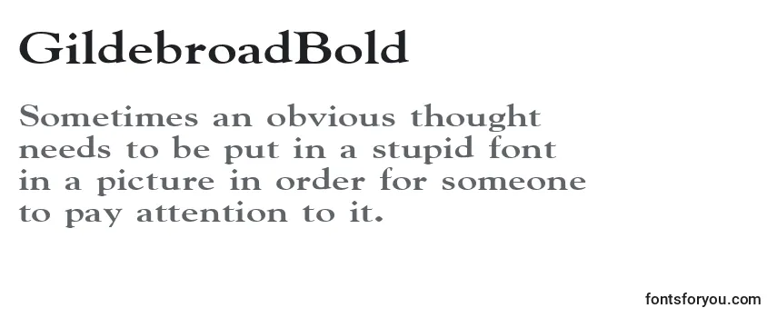 GildebroadBold フォントのレビュー