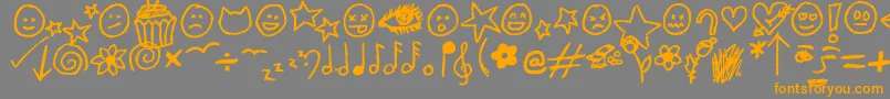 JennyDoodles Font – Orange Fonts on Gray Background
