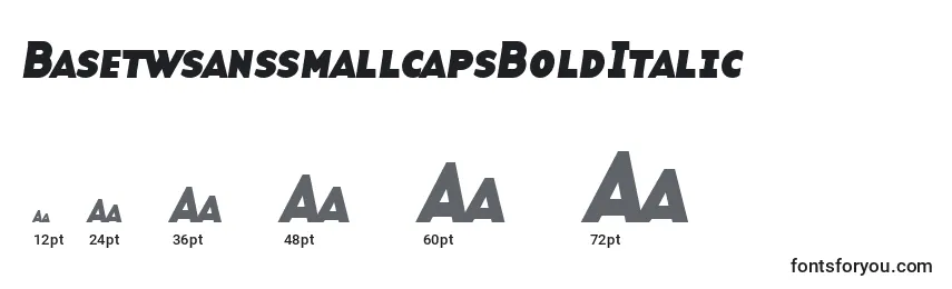 Größen der Schriftart BasetwsanssmallcapsBoldItalic