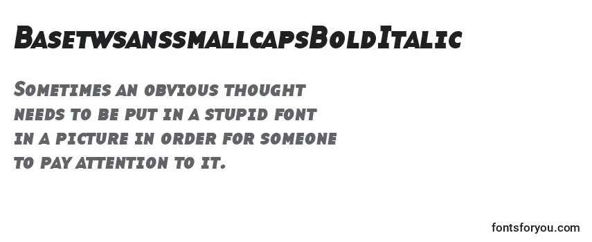 Шрифт BasetwsanssmallcapsBoldItalic