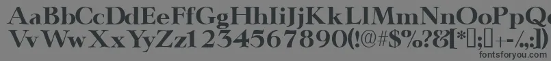 フォントTeronodisplayssk – 黒い文字の灰色の背景