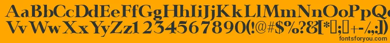 Teronodisplayssk Font – Black Fonts on Orange Background