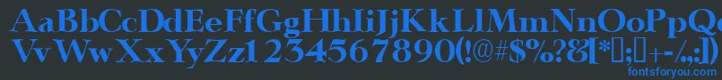 Teronodisplayssk Font – Blue Fonts on Black Background