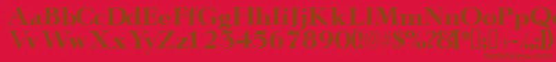 フォントTeronodisplayssk – 赤い背景に茶色の文字