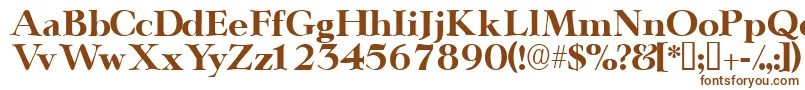 Teronodisplayssk-fontti – ruskeat fontit valkoisella taustalla