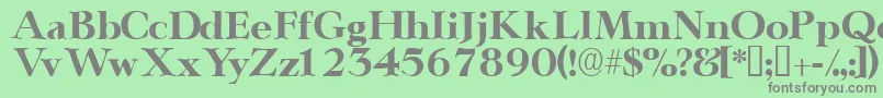 Teronodisplayssk Font – Gray Fonts on Green Background