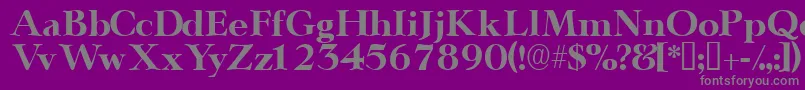 Teronodisplayssk Font – Gray Fonts on Purple Background