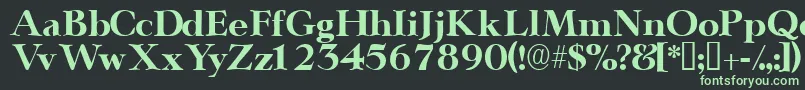 Teronodisplayssk Font – Green Fonts on Black Background