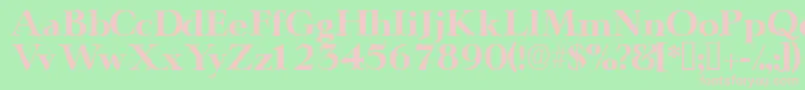 Teronodisplayssk Font – Pink Fonts on Green Background