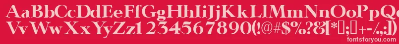 Teronodisplayssk Font – Pink Fonts on Red Background