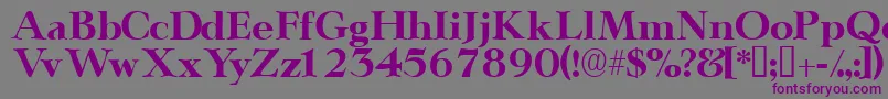 Teronodisplayssk-fontti – violetit fontit harmaalla taustalla