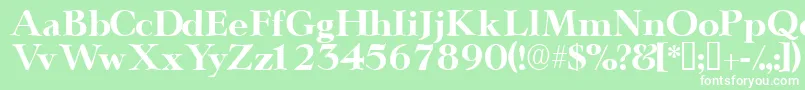 Teronodisplayssk Font – White Fonts on Green Background