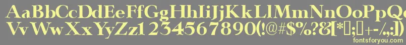 Teronodisplayssk Font – Yellow Fonts on Gray Background