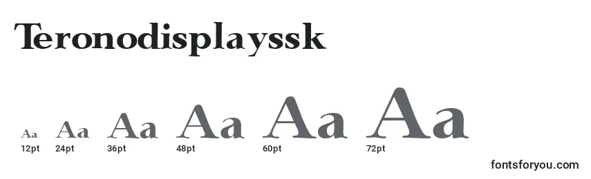 Размеры шрифта Teronodisplayssk