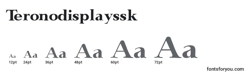 Größen der Schriftart Teronodisplayssk