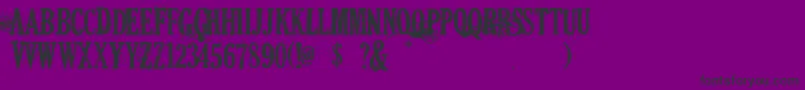 DeadsecretaryUnderscoreVersion-Schriftart – Schwarze Schriften auf violettem Hintergrund