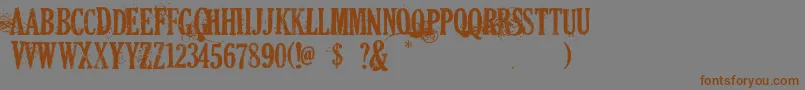 Weitere Informationen zur DeadsecretaryUnderscoreVersion-Schriftart DeadsecretaryUnderscoreVersion-Schriftart – Braune Schriften auf grauem Hintergrund