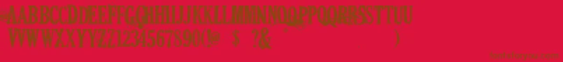 fuente DeadsecretaryUnderscoreVersion – Fuentes Marrones Sobre Fondo Rojo
