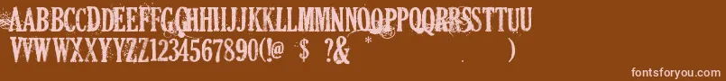 DeadsecretaryUnderscoreVersion Font – Pink Fonts on Brown Background