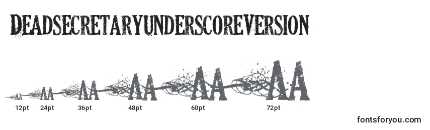 DeadsecretaryUnderscoreVersion Font Sizes