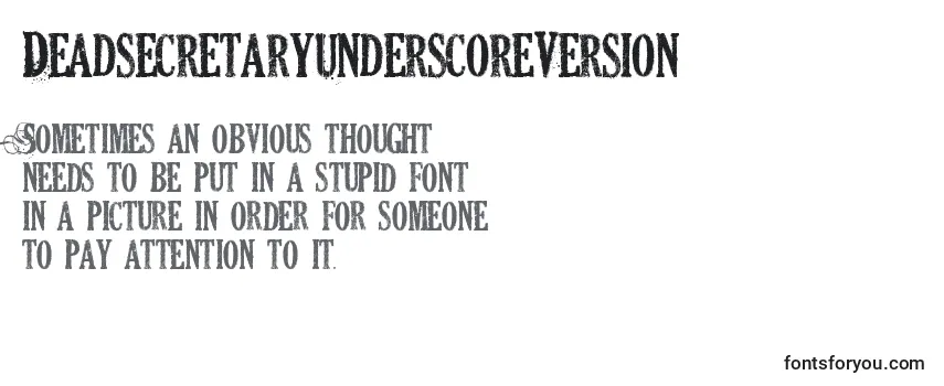 DeadsecretaryUnderscoreVersion-fontti