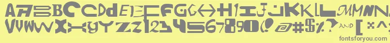 Amalv2 Font – Gray Fonts on Yellow Background