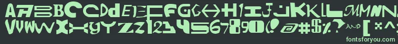 Шрифт Amalv2 – зелёные шрифты на чёрном фоне