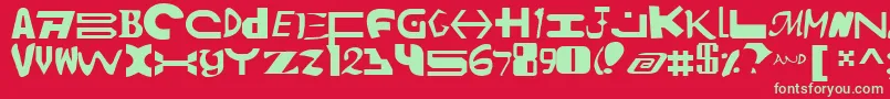 Amalv2 Font – Green Fonts on Red Background