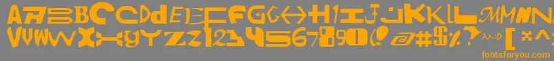 Amalv2 Font – Orange Fonts on Gray Background